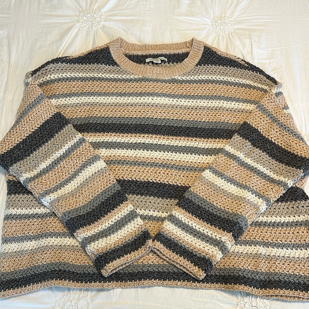 American Eagle Multi Striped Knit Sweater